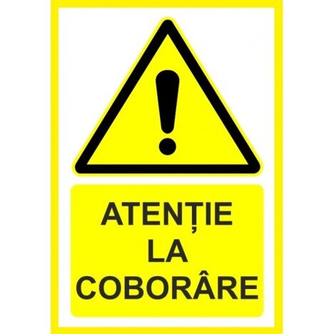 Placuta atentie la coborare